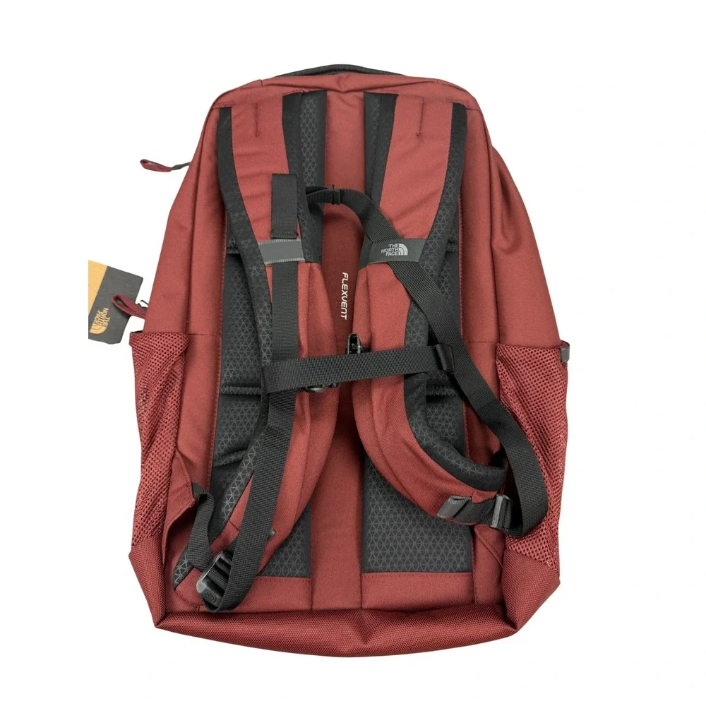 The North Face Jester Backpack Brick Red Laptop Sleeve FlexVent Daypack MSRP $75